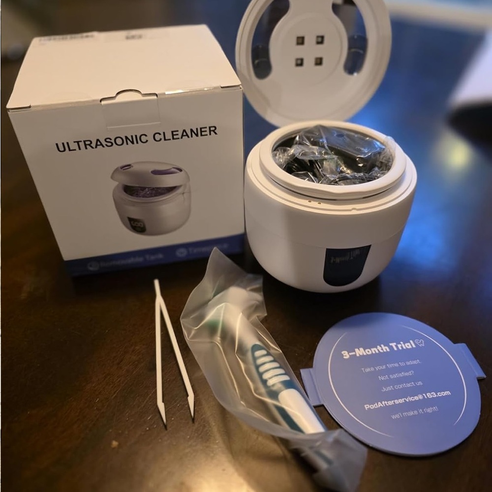 NEW Multi-functional White Ultrasonic Cleaner with Accessories